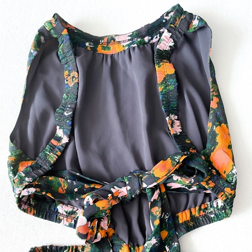 Wilfred Floral Cut-out Halter Maxi Dress - Picture 10 of 13